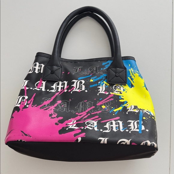 L.A.M.B. Black Graffiti Tote by Gwen Stefani - Picture 5 of 12
